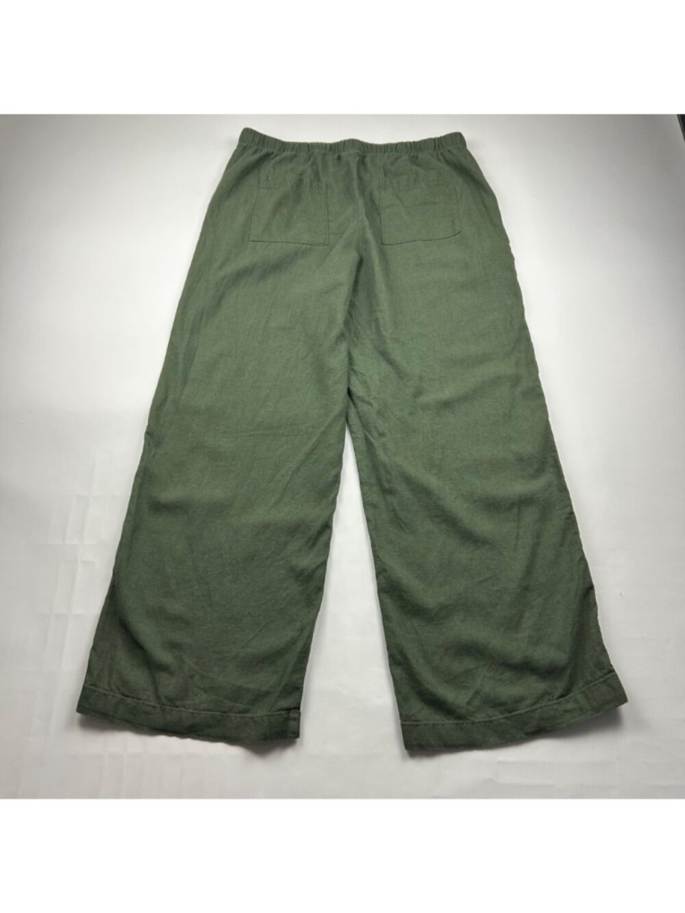 GAP Thyme Green Linen Blend Wide Leg Lounge Pant L - Picture 6 of 7